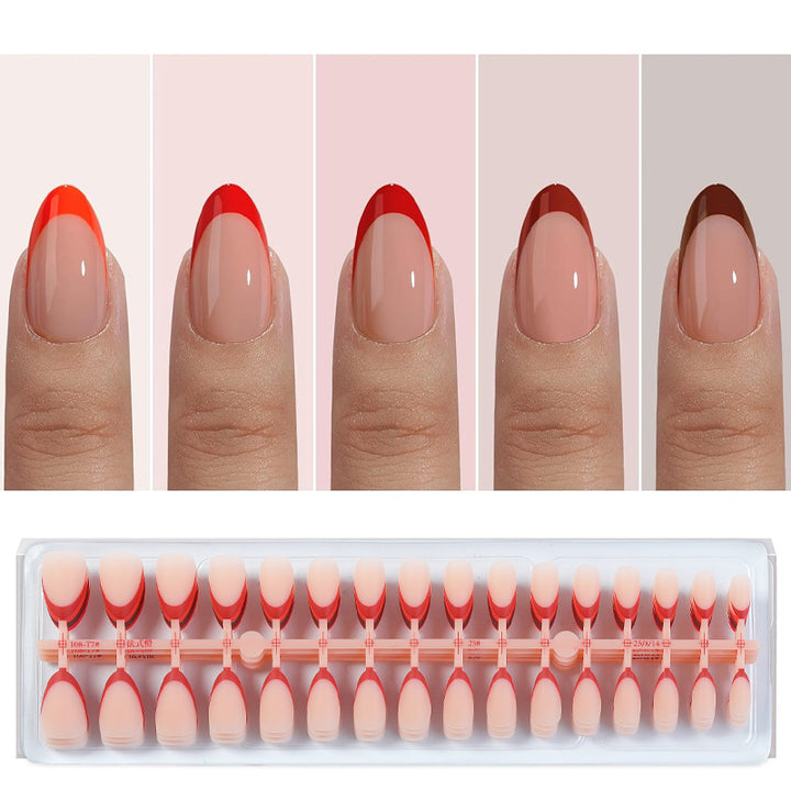 Gradient French Tip Press-On Nails Karnz