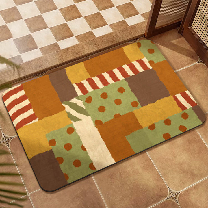 Buntes Patchwork-Design Bodenmatte Karnz