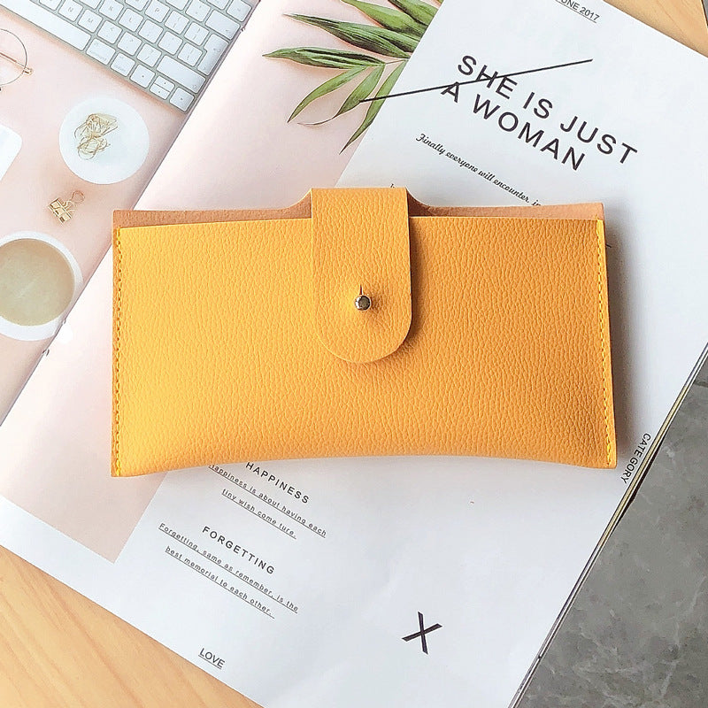 Stylische Strukturierte Leder Brieftasche Karnz