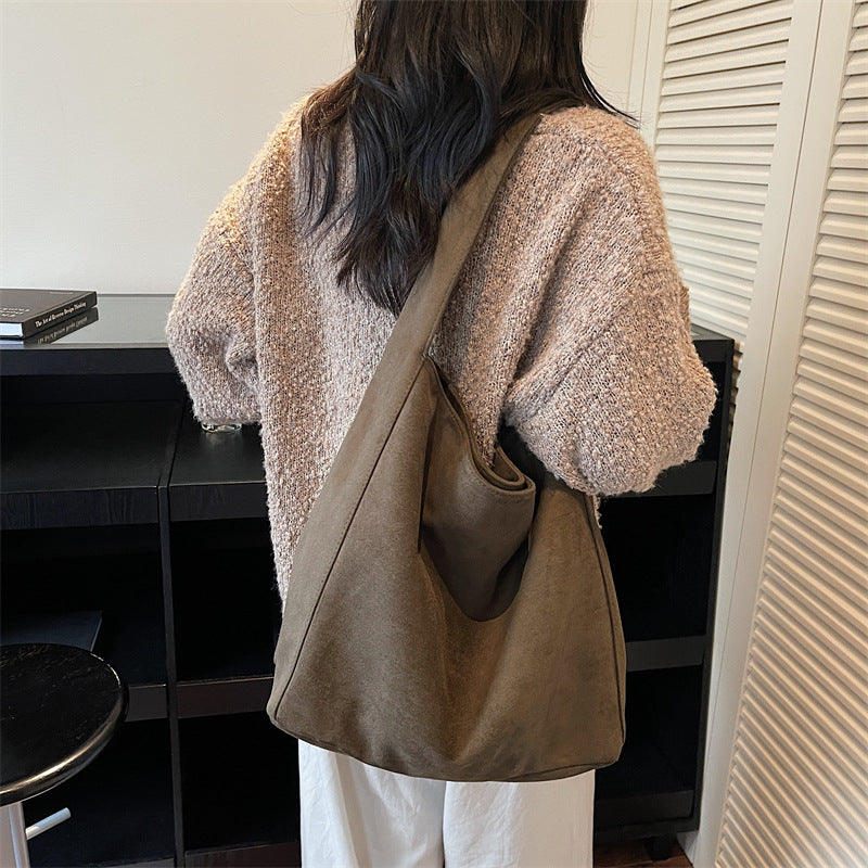 Weiches Wildleder Hobo Tote Bag