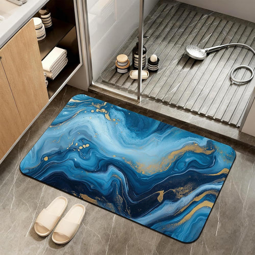 Abstract Marble Design Badematte