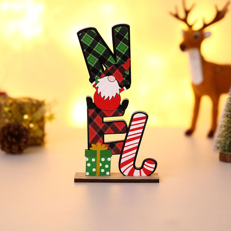 Dekoratives Weihnachts Tisch Block Schild Karnz