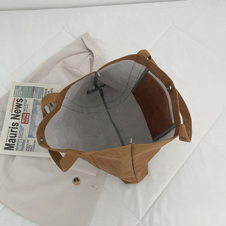 Robuste Corduroy Tote Bag mit inneren Taschen