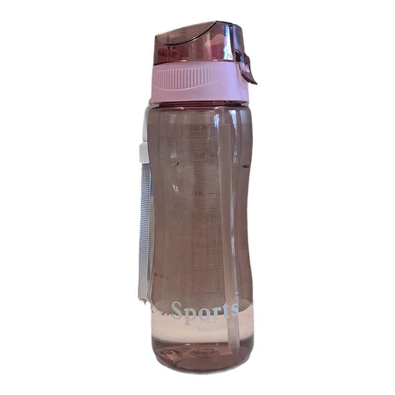 Damen Ergonomische Sporttrinkflasche mit integrierter Trinkhalmfunktion Karnz