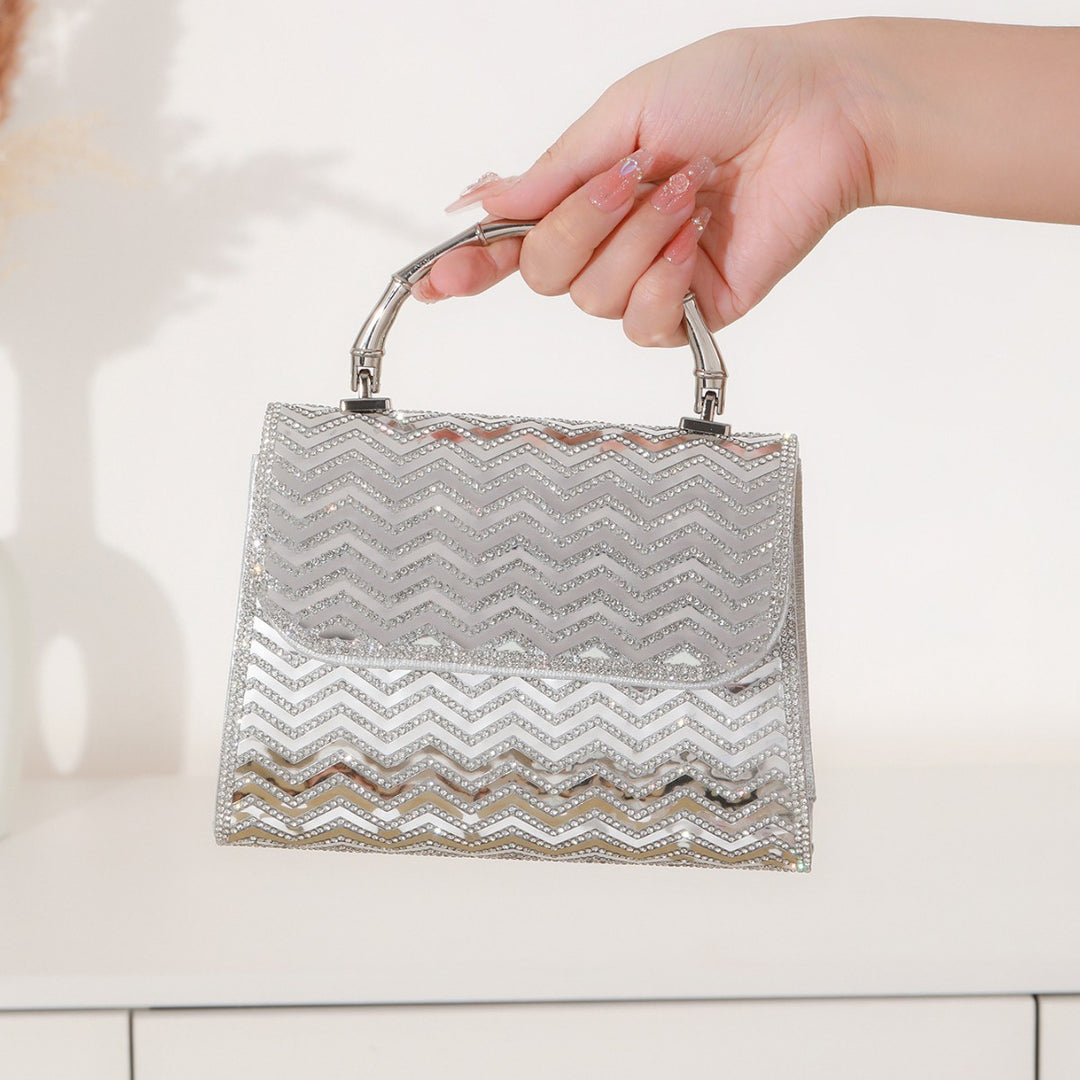 Chic Texturierte Abend-Handtasche