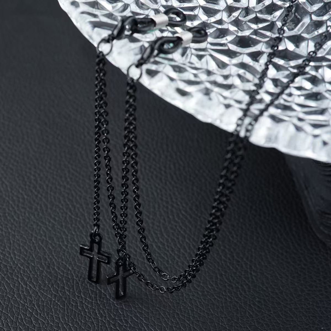 Brillen Kette mit Kreuz Anhängern Karnz