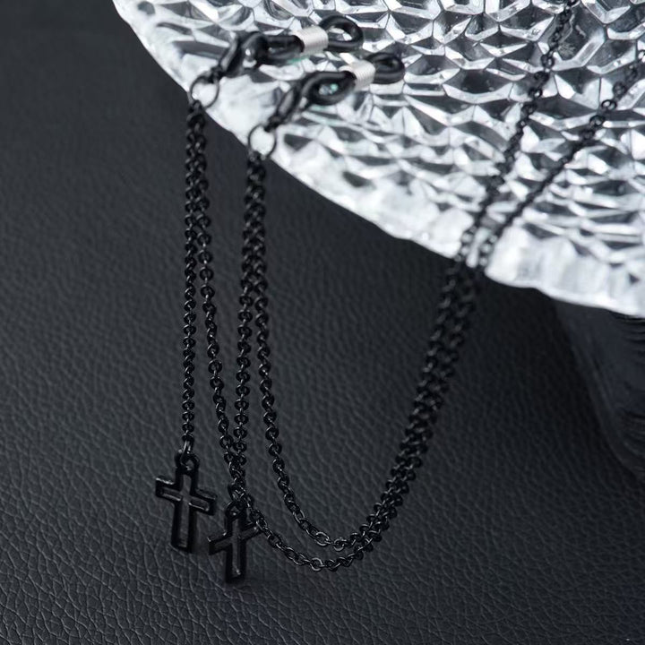 Brillen Kette mit Kreuz Anhängern Karnz