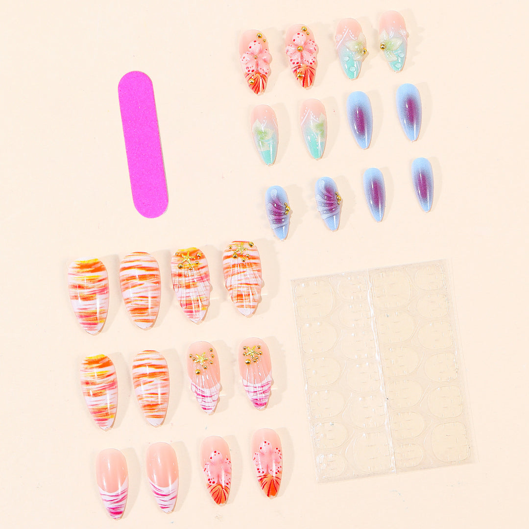 Dekoratives Floral 3D Acryl Nagelkunst Design Karnz