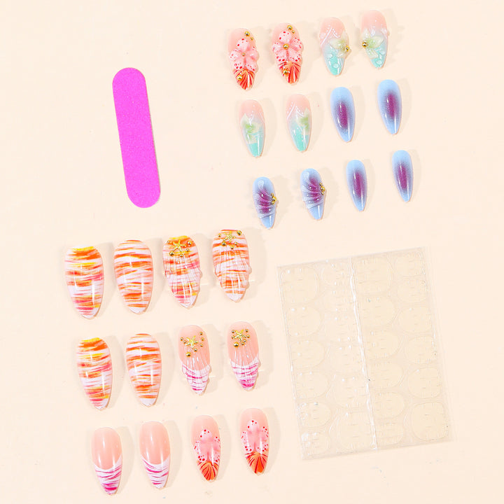 Dekoratives Floral 3D Acryl Nagelkunst Design Karnz
