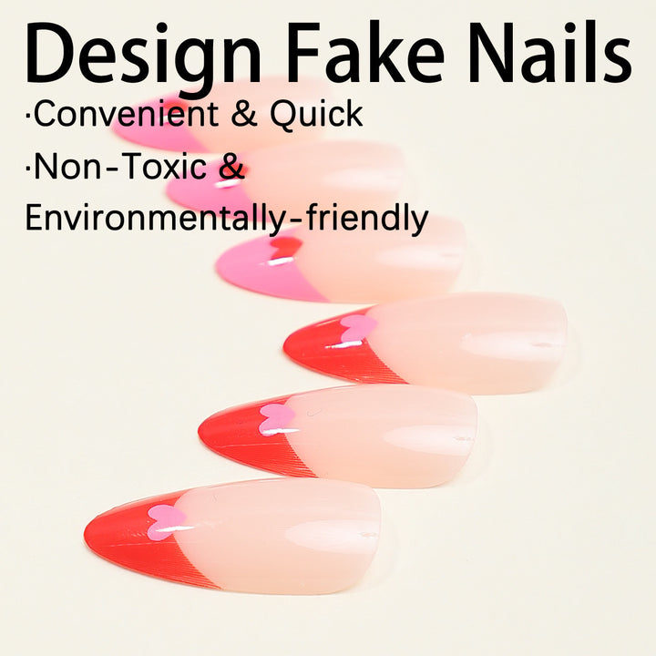 Kunstnagelset mit Herz-Design Karnz