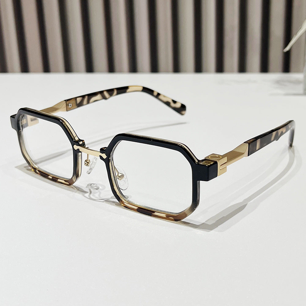Moderne geometrische rechteckige Sonnenbrille Karnz