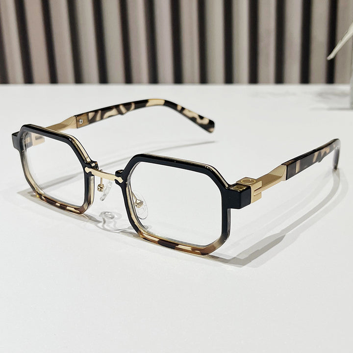 Moderne geometrische rechteckige Sonnenbrille Karnz