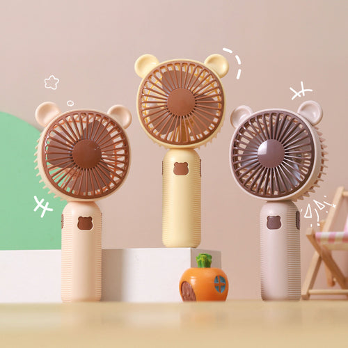 Unisex Tragbarer Handventilator mit niedlichem Bären-Design Karnz