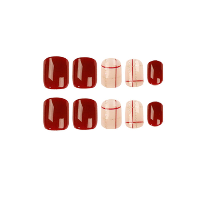 Kunstvolle Nagelverlängerungen mit elegantem Geometrie-Design Karnz