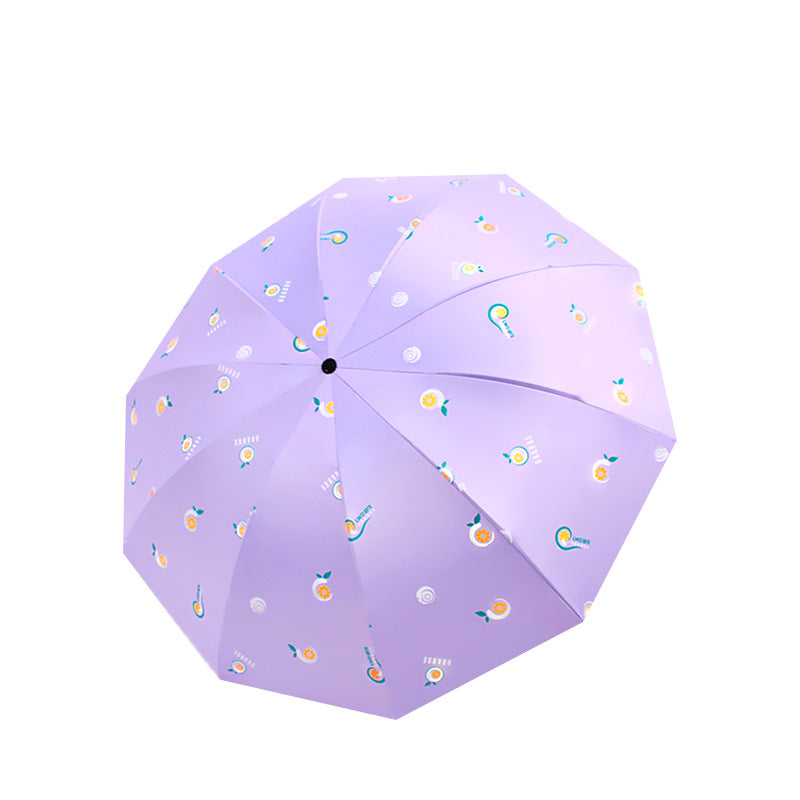 Damen Falt-Regenschirm mit fröhlichen Motiven Karnz