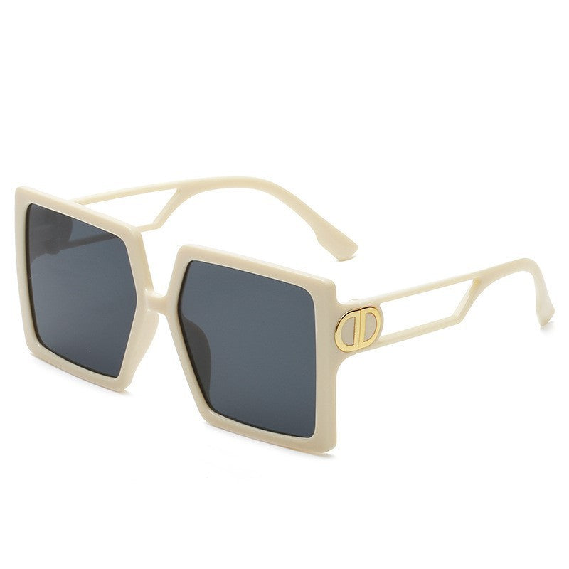 Damen Elegante Oversized-Sonnenbrille mit geometrischem Rahmen und polarisierenden Gläsern Karnz