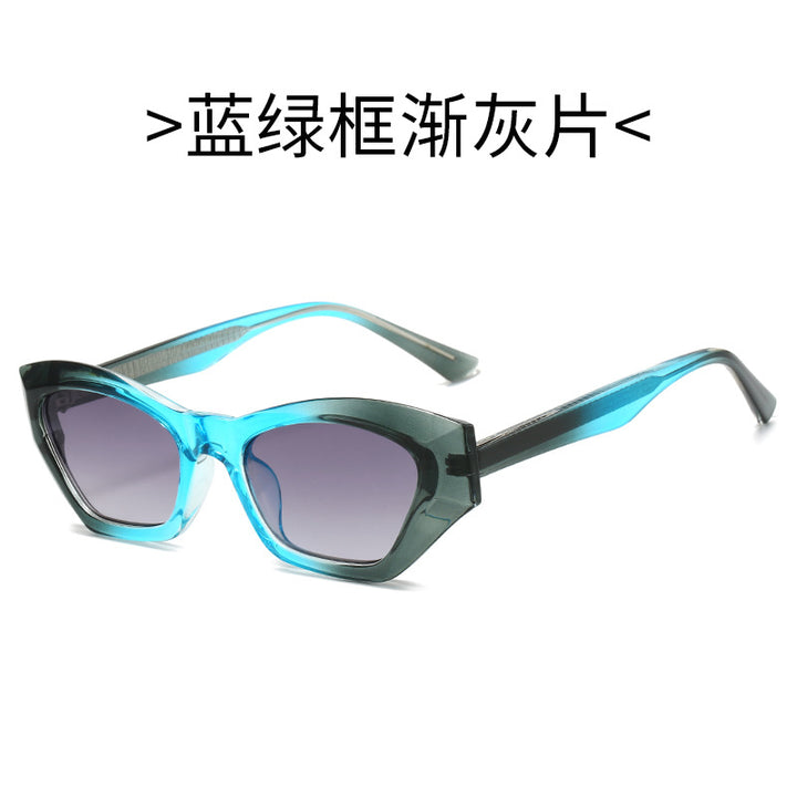 Damen Cat-Eye Sonnenbrille mit modernen transparenten Akzenten Karnz