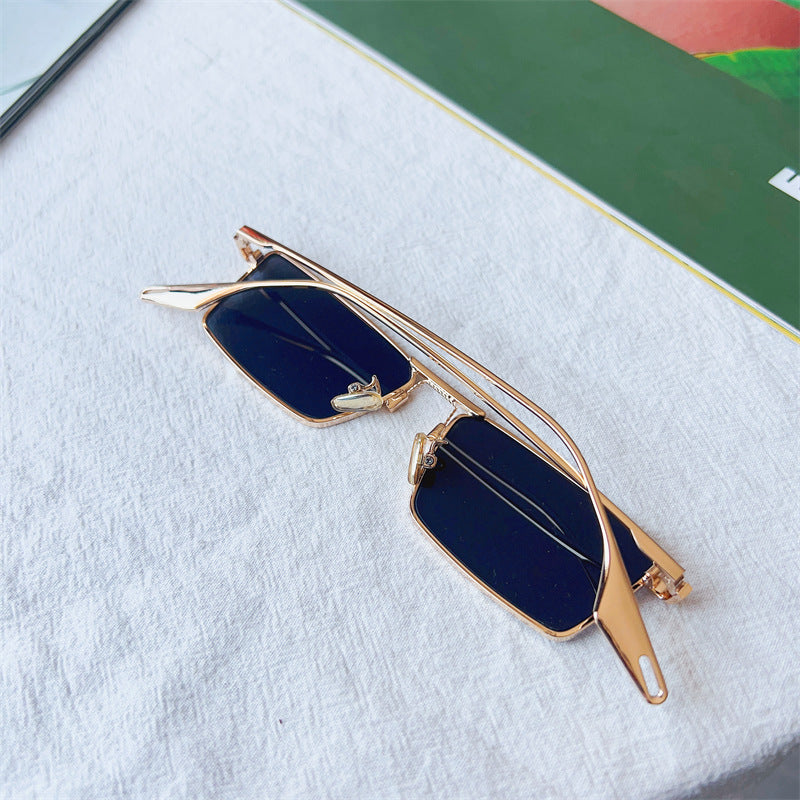 Modebewusste geometrische Fassung Sonnenbrille Karnz