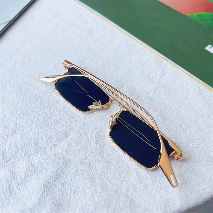 Modebewusste geometrische Fassung Sonnenbrille Karnz