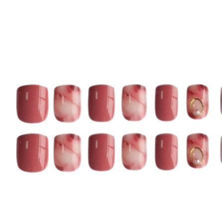 Dekorative Perlen-akzentierte Press-On Nagelset