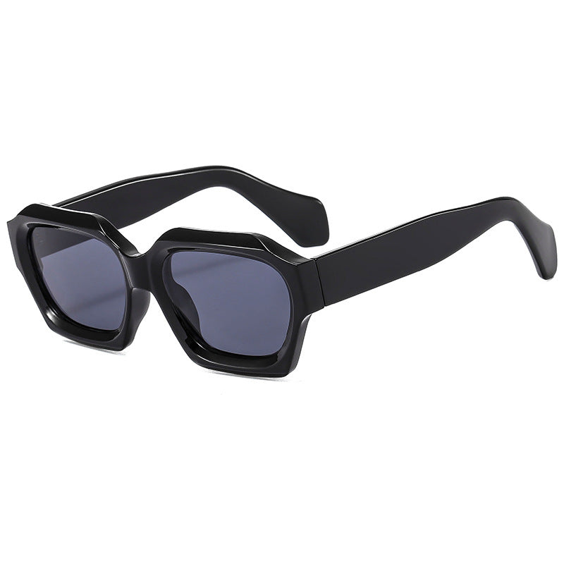 Damen Designer-Sonnenbrille mit markantem geometrischen Rahmen und polarisierenden Gläsern Karnz