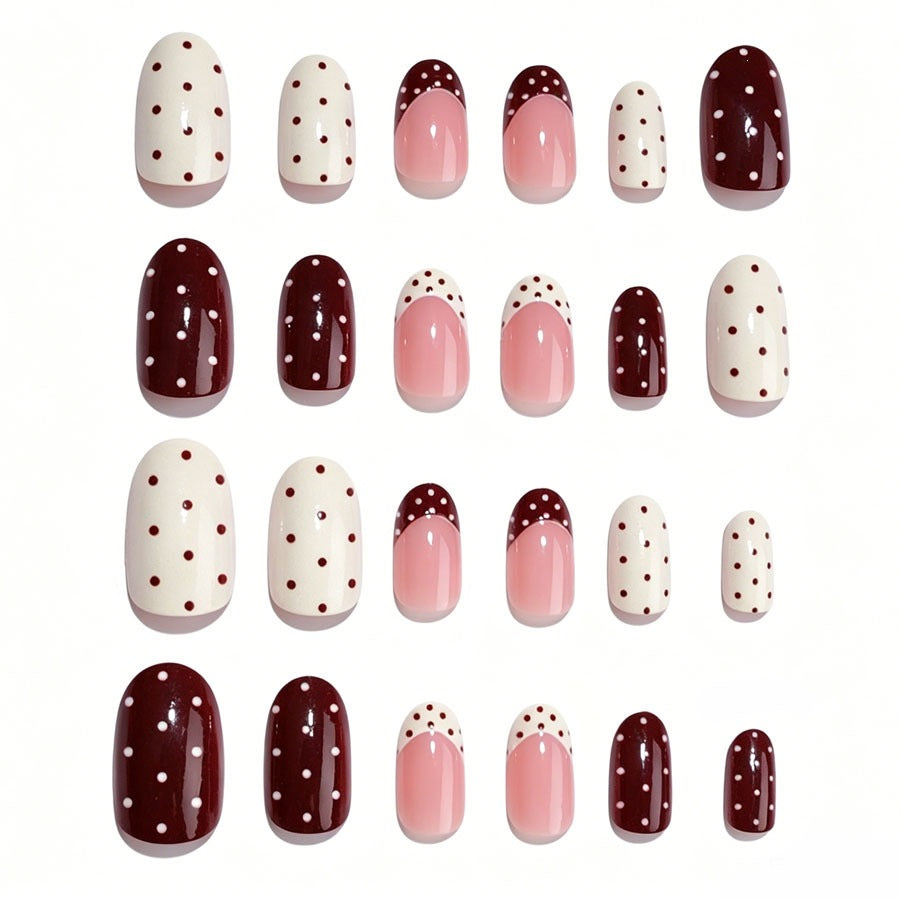 Kunstnagelset mit festlichen Punkte- und Farbverlauf-Designs Karnz