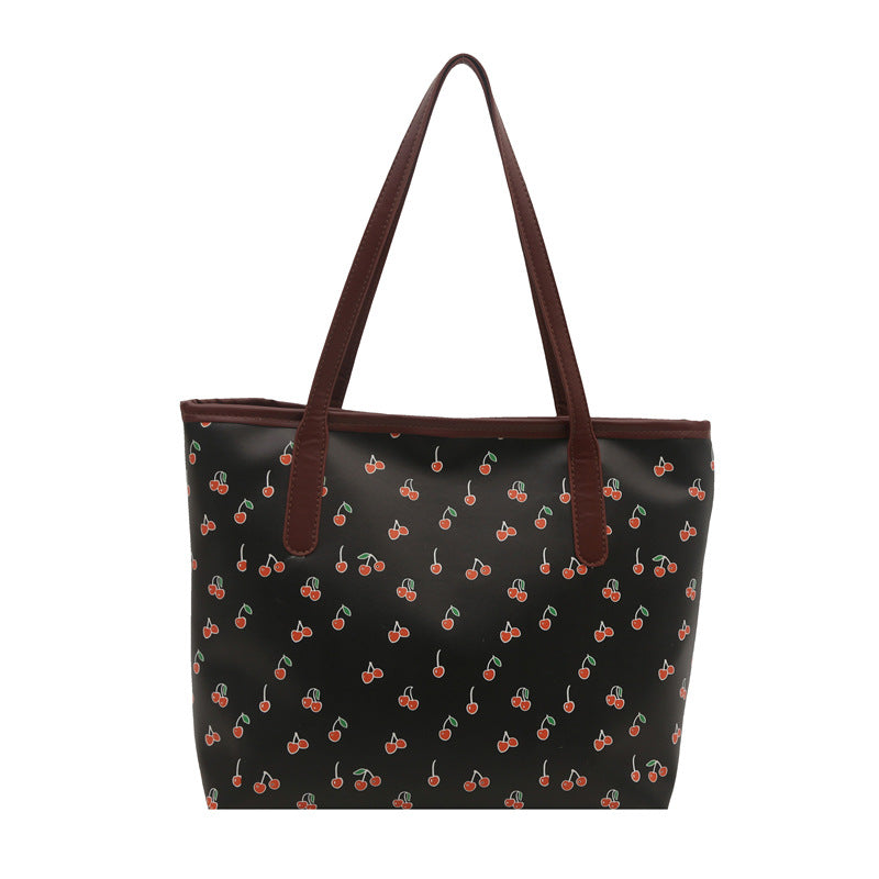 Trendige Kirschen-Print-Shoppertasche