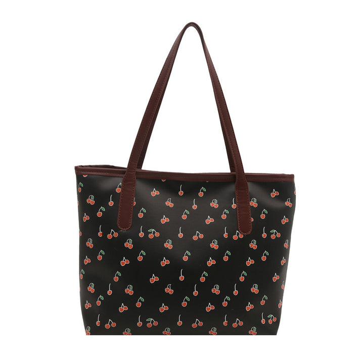 Trendige Kirschen-Print-Shoppertasche