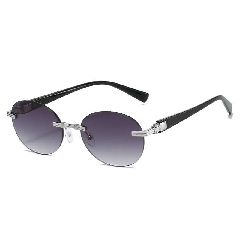 Damen modische Sonnenbrille mit transparentem Rahmen und flexibler Nasenauflage Karnz