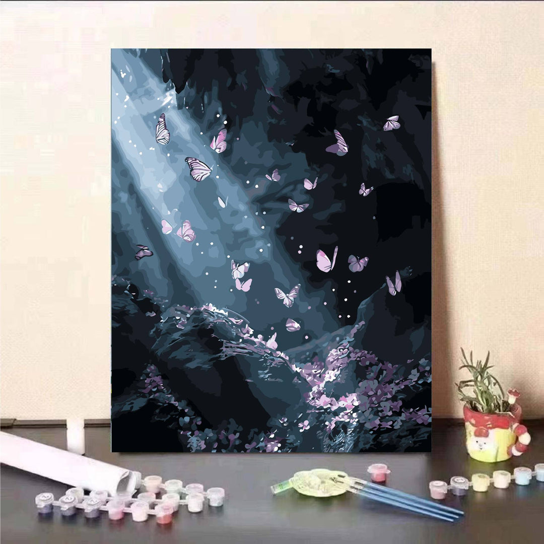 Floral Fantasy Malen nach Zahlen Wandkunst Karnz
