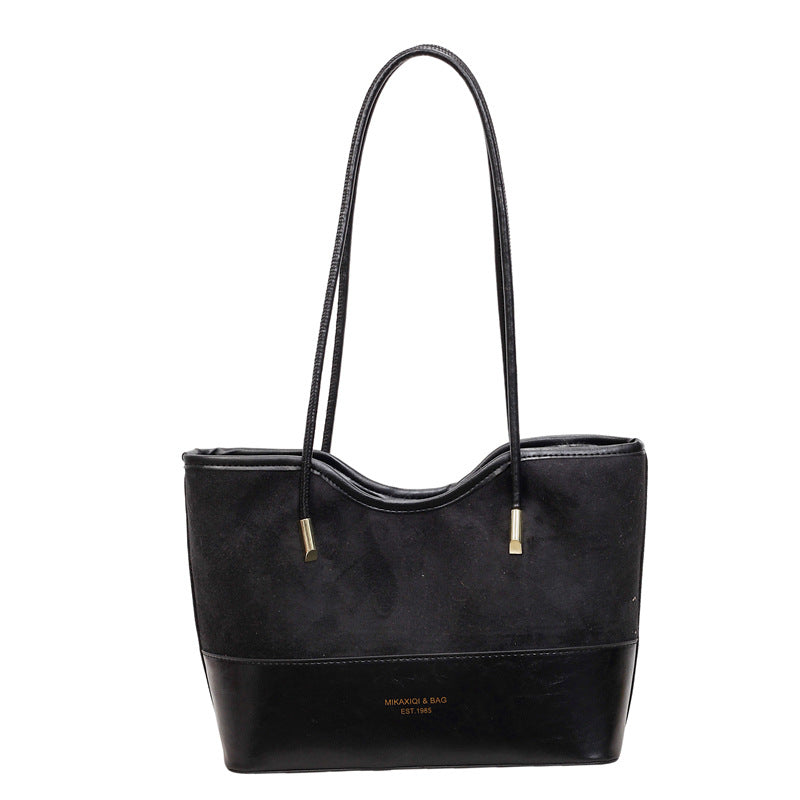 WoStylish Wildleder und Leder Schulter Tote Tasche Karnz