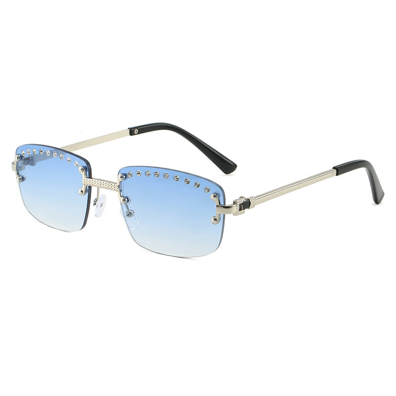 Damen elegante Sonnenbrille mit funkelnden Kristallakzenten Karnz