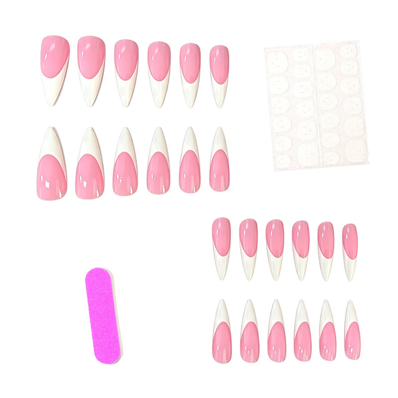 Elegantes französisches Spitzen-Nageldesign Karnz