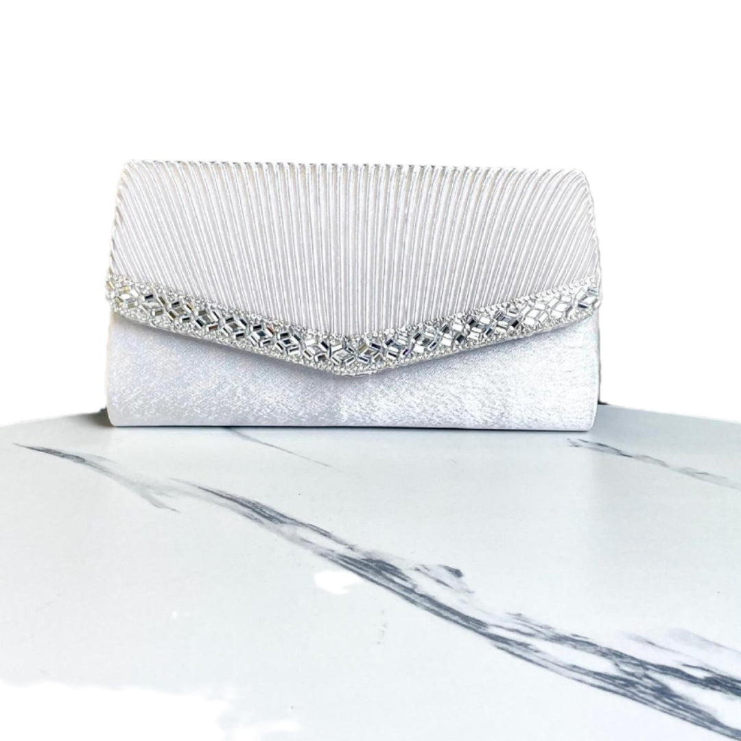 Plissee Abend Clutch