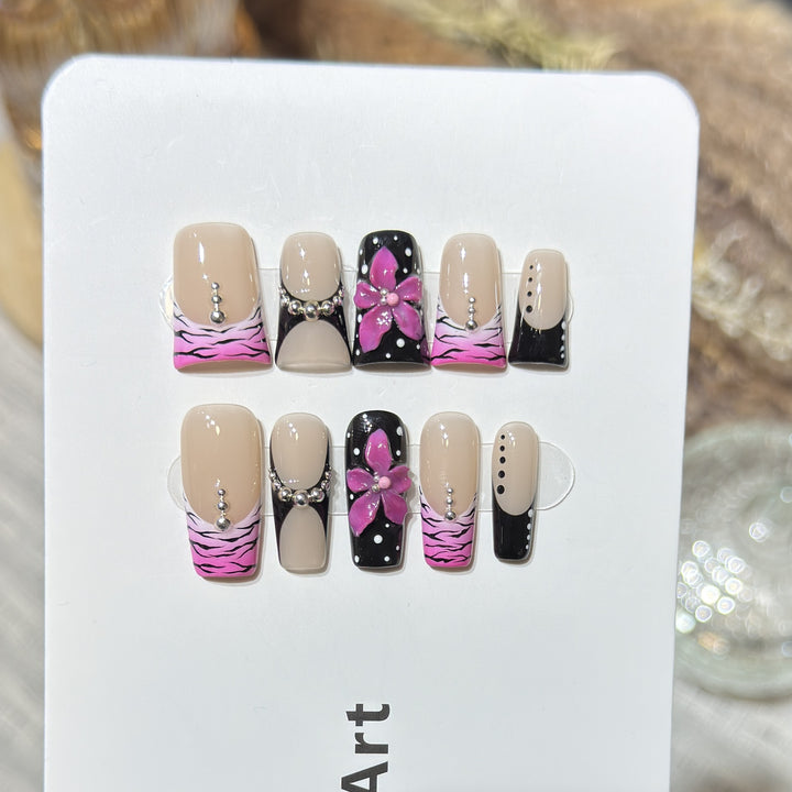 Wiederverwendbares Press-On Nagelset Karnz