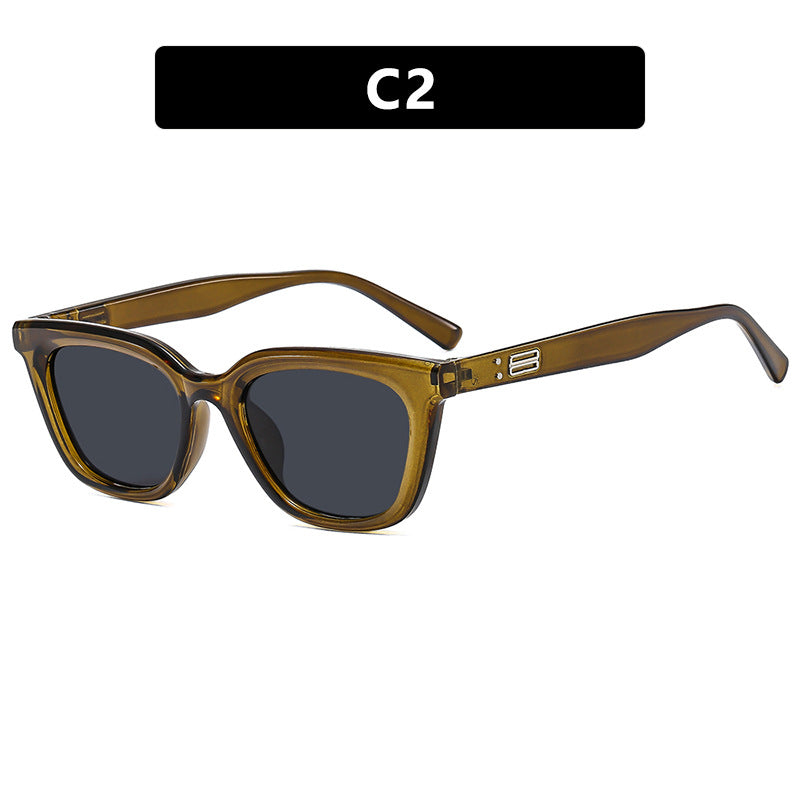 Damen stylische Sonnenbrille im modernen Design mit breitem Rahmen Karnz