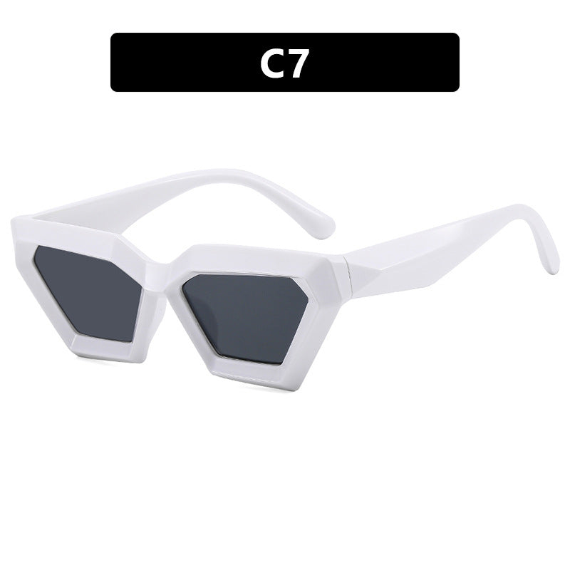 Damen auffällige Sonnenbrille im einzigartigen Hexagon-Design Karnz