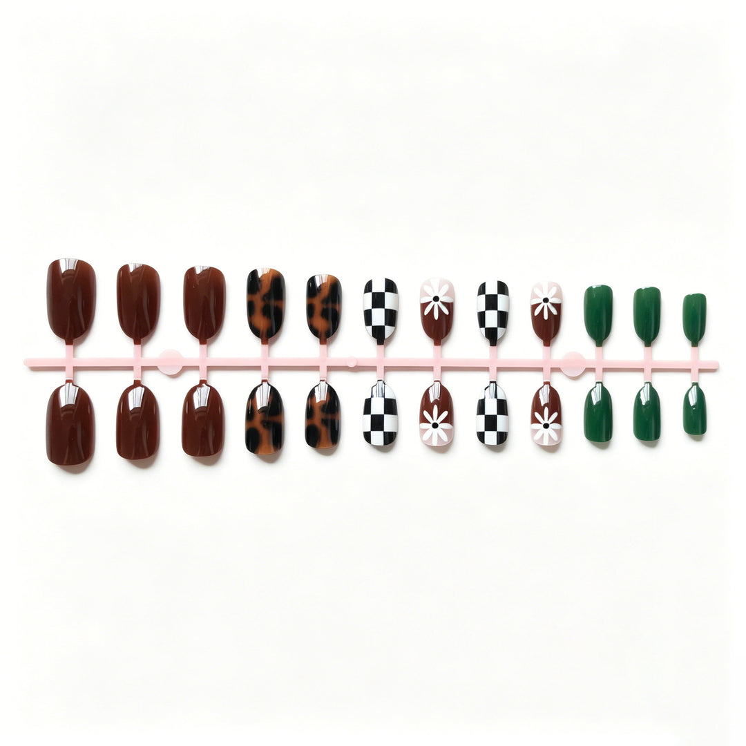 Künstlerisches gemischtes Muster Nagelkunst Set