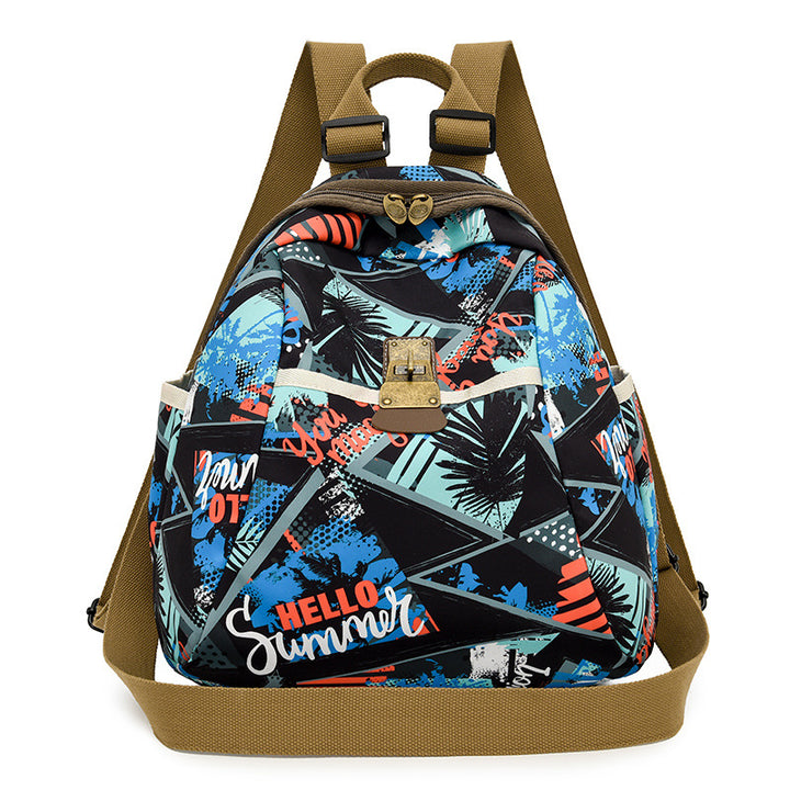 Trendiger Grafikdruck-Rucksack Karnz