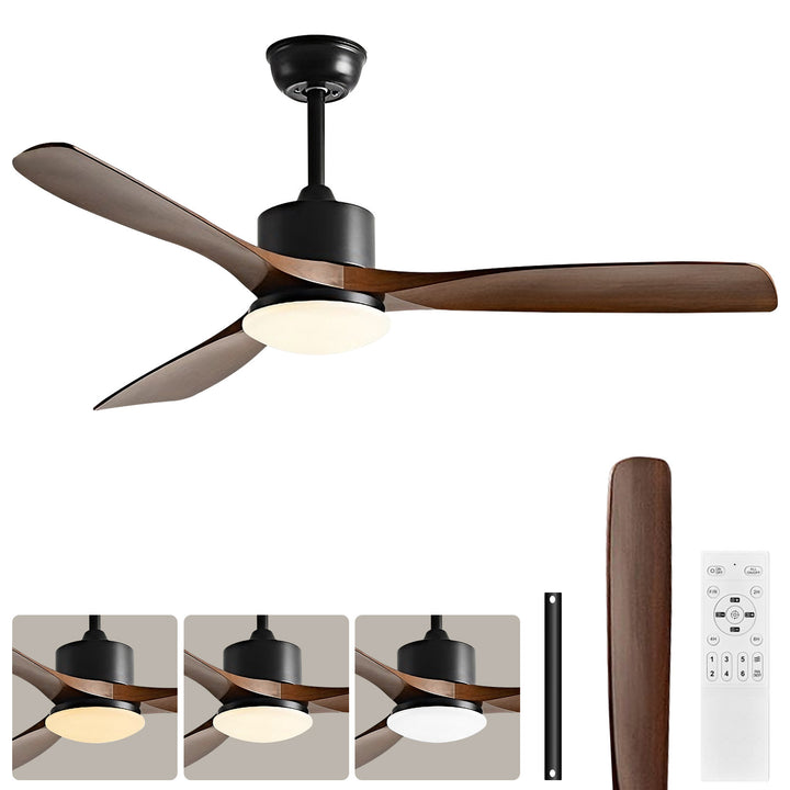 Moderner Deckenventilator mit integrierter LED-Lampe