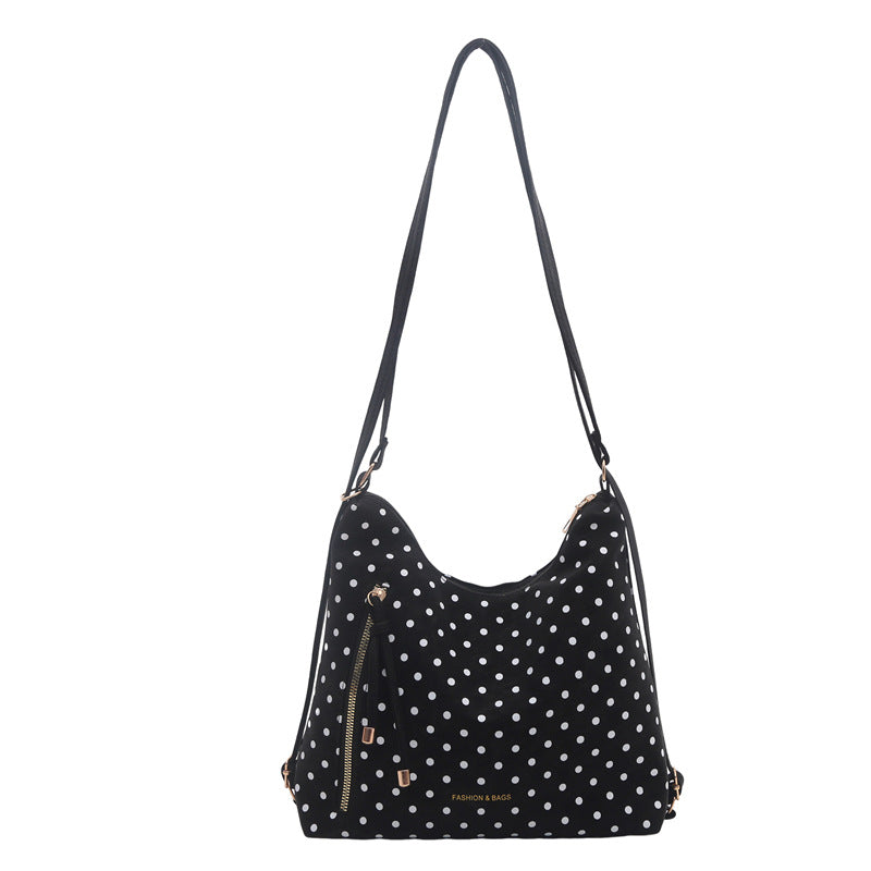 Stylische Polka Dot Umhängetasche