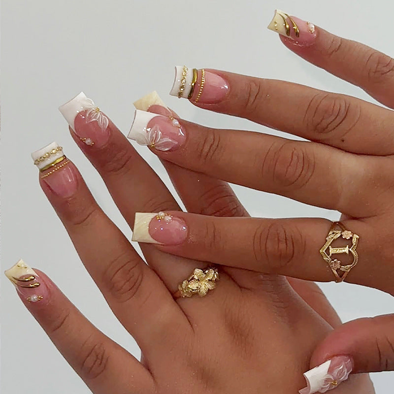 Premium French-Style Press-On Nail Set Karnz