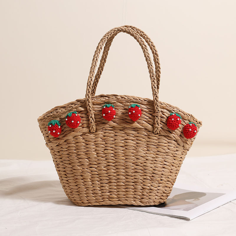 Damen Handgefertigte Strohtasche Karnz