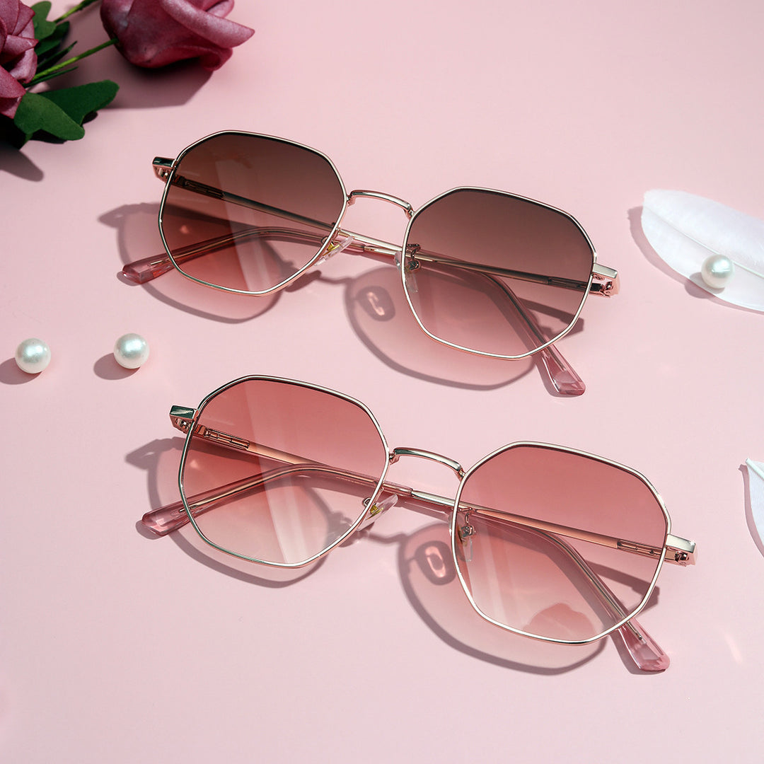 Damen modische Sonnenbrille mit ovalem Rahmen und polarisierten Gläsern Karnz