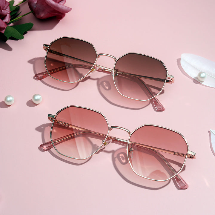 Damen modische Sonnenbrille mit ovalem Rahmen und polarisierten Gläsern Karnz