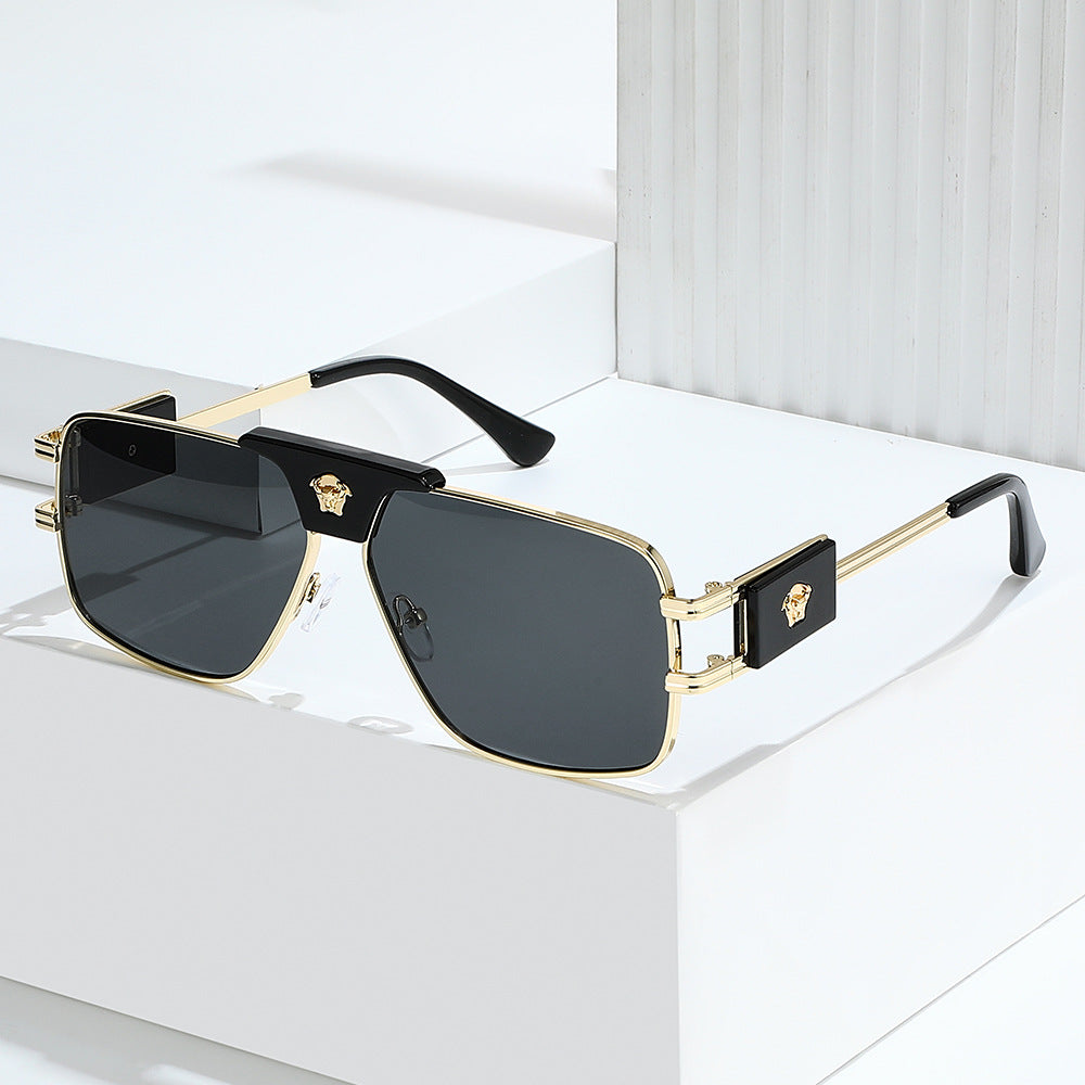 Damen stilvolle Sonnenbrille mit modernem, quadratischem Rahmen Karnz