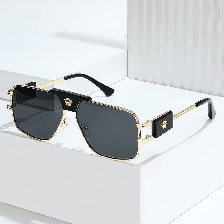 Damen stilvolle Sonnenbrille mit modernem, quadratischem Rahmen Karnz