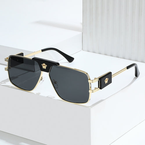 Damen stilvolle Sonnenbrille mit modernem, quadratischem Rahmen Karnz