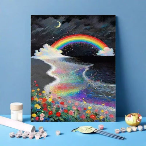 Rainbow Ocean Landscape Art Print Karnz