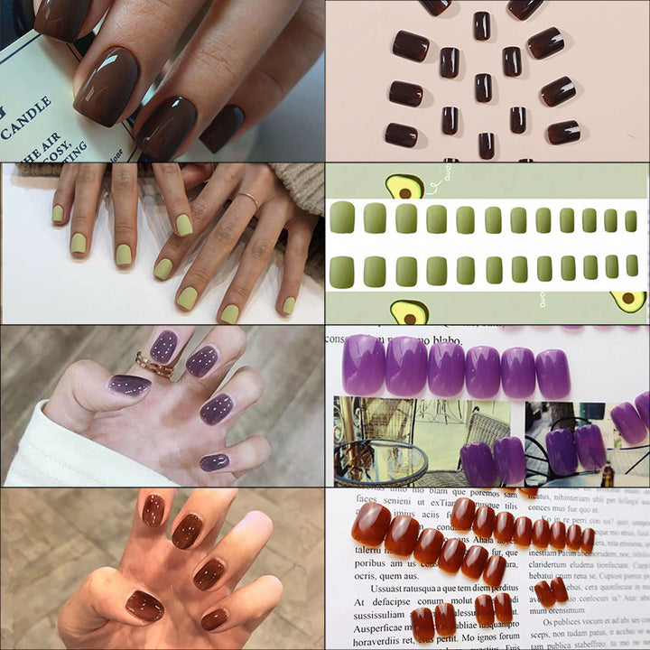 Glänzendes Press-On Nagelset Karnz